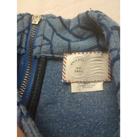 Anthropologie Post Card Blue Tank Top Blouse Abstract Women Size Small - Picture 3 of 5